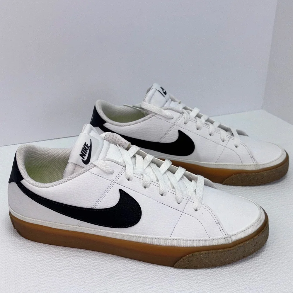 Nike Court Legacy Sneakers Premium White‎ Gum Sole Women's Size 11.5
